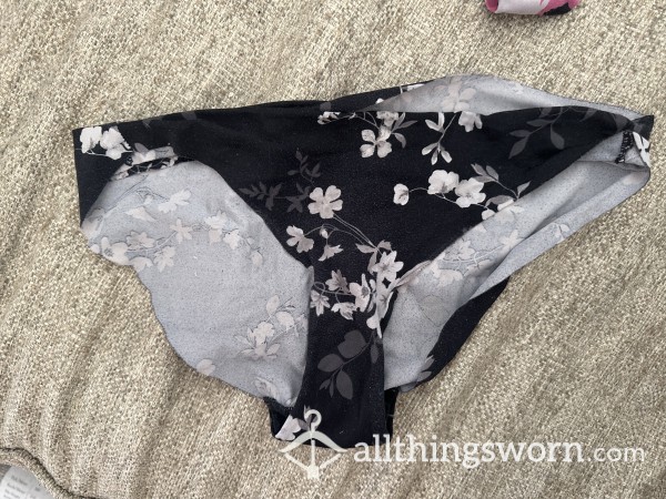 Old Faithful. My Floral Panties That I Wore Through 2 Pregnancies. Well-worn For Over 8 Years. Size M