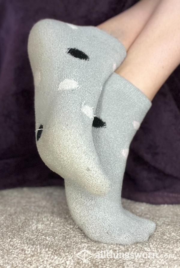 Old Gray Fuzzy Socks