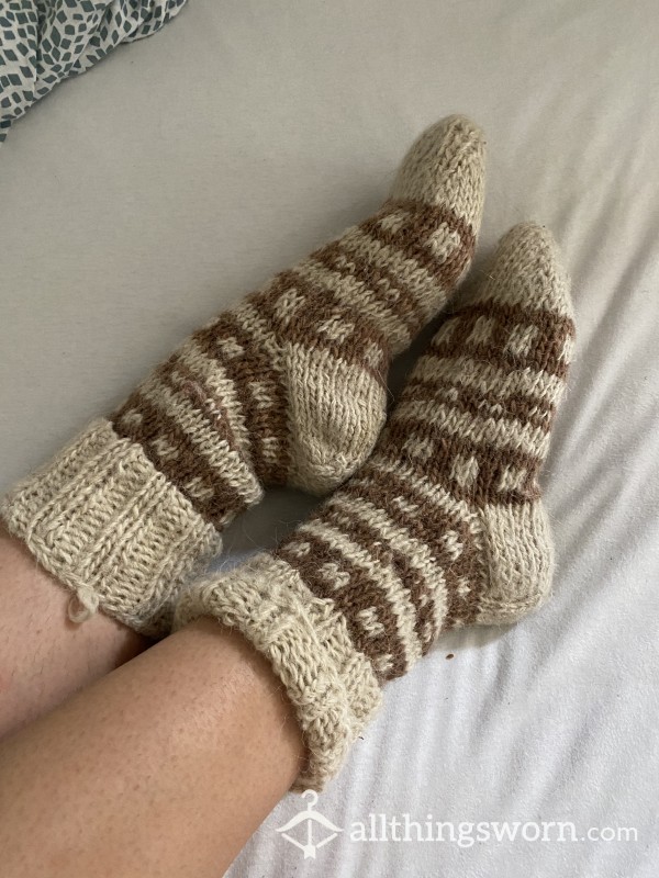 Old Huge Warm Knitted Socks