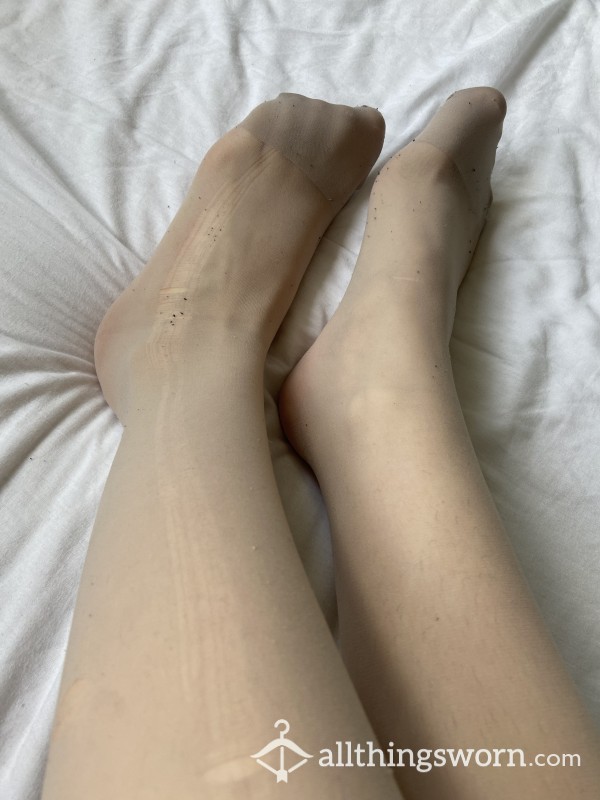 Old, Incredibly Worn Nude Tights