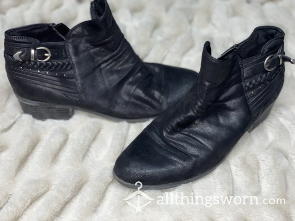 Old Leather Booties