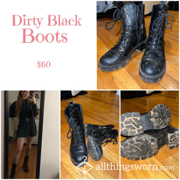 Old Muddy Black Boots *SOLD