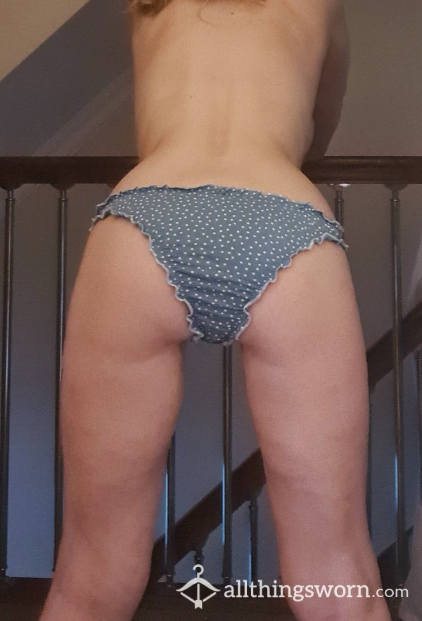 Old Next Panties.  Blue With White Dots. Size 8uk. 24hr Wear Included