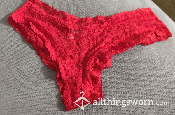 Sexy Red Lace Victoria's Secret Cheekies