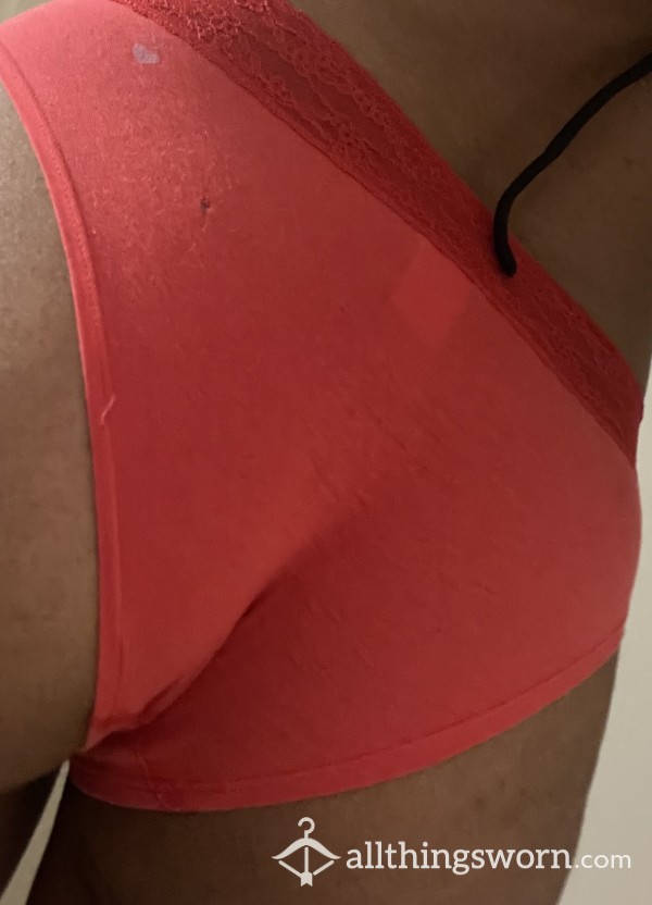 Old Red Panties With A Hole