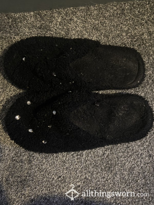 Old Smelly Black Slippers