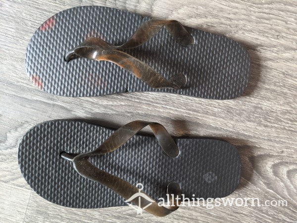 Old Stained Flip Flops