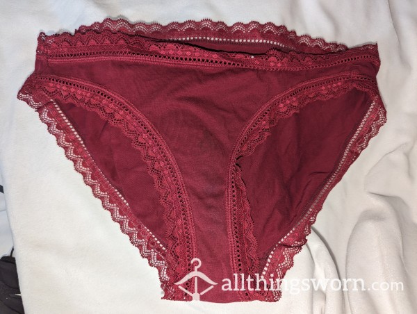 Old Stained Maroon Panty