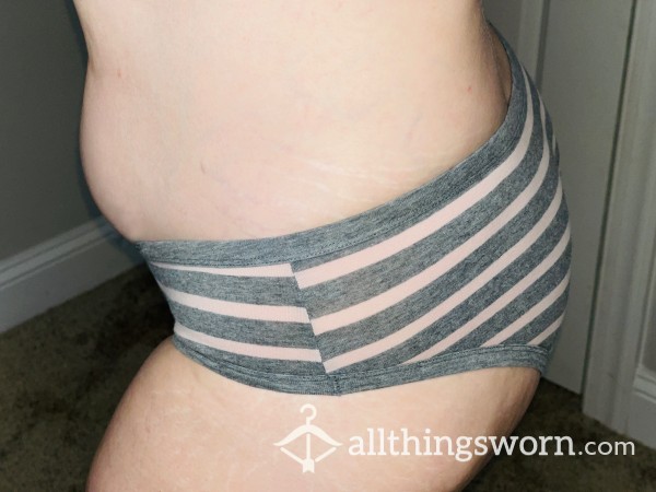 Old, Stained, Striped, Cotton Aerie Boybrief Panties - Choice Of Color