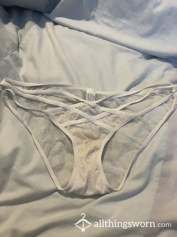Old, Stained, White Strappy Panties