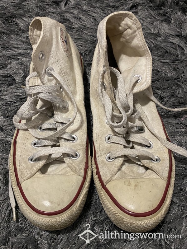 Old Very Worn White Converse