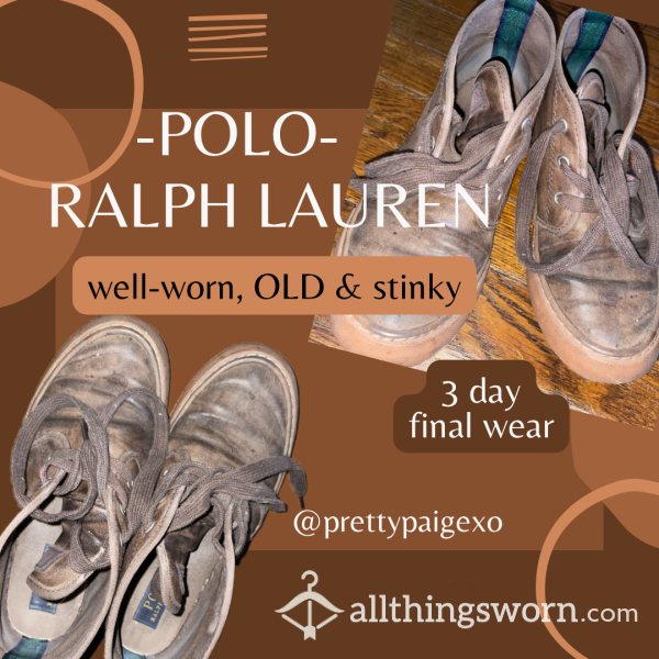 Polo Ralph Lauren Boots 🤎🥾 OLD + Well-worn 👣 Favorite, Stained & Stinky!! 💦😈