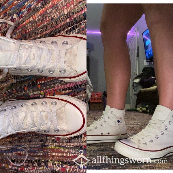 Old White Hi-top Converse