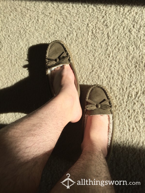 Old Worn Out Moccasin Slippers