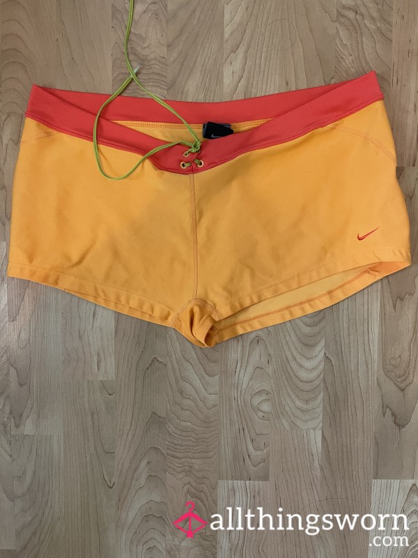 Old Worn Out Orange Nike Shorts