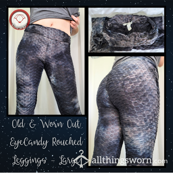 Old & Worn Out Rouched/Scrunched Booty Leggings - Large