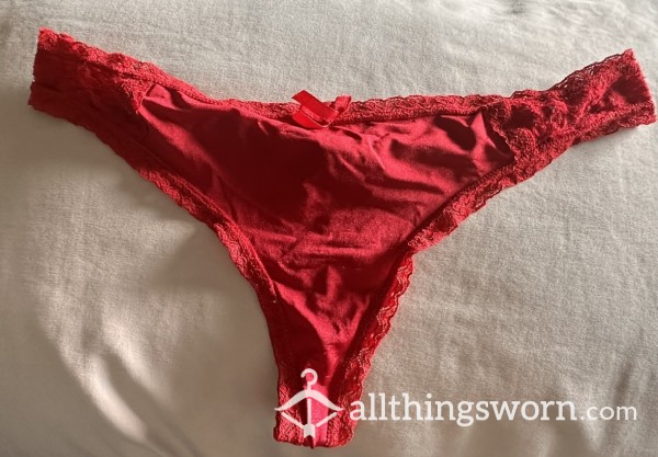 Most Worn Red Thong