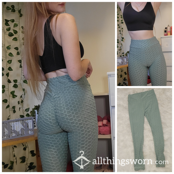 Olive Green Tiktok Leggings In Size Small To Be Worn 3 Days Free W Shipping Included