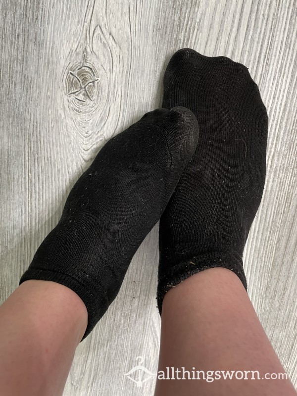 One MONTH Worn Black Socks