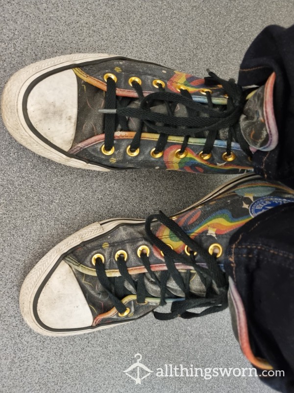 One Of A Kind Converse High Tops, UK Size 9