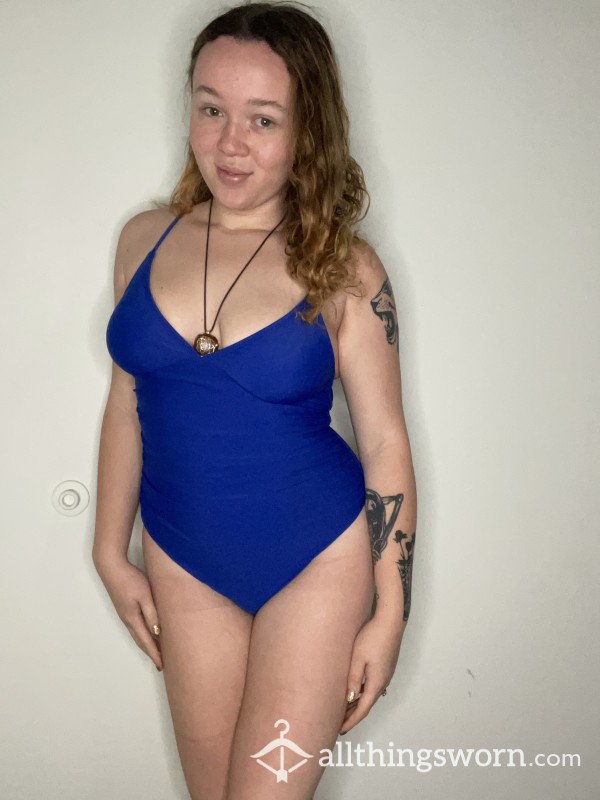 One Piece Blue Swimsuit