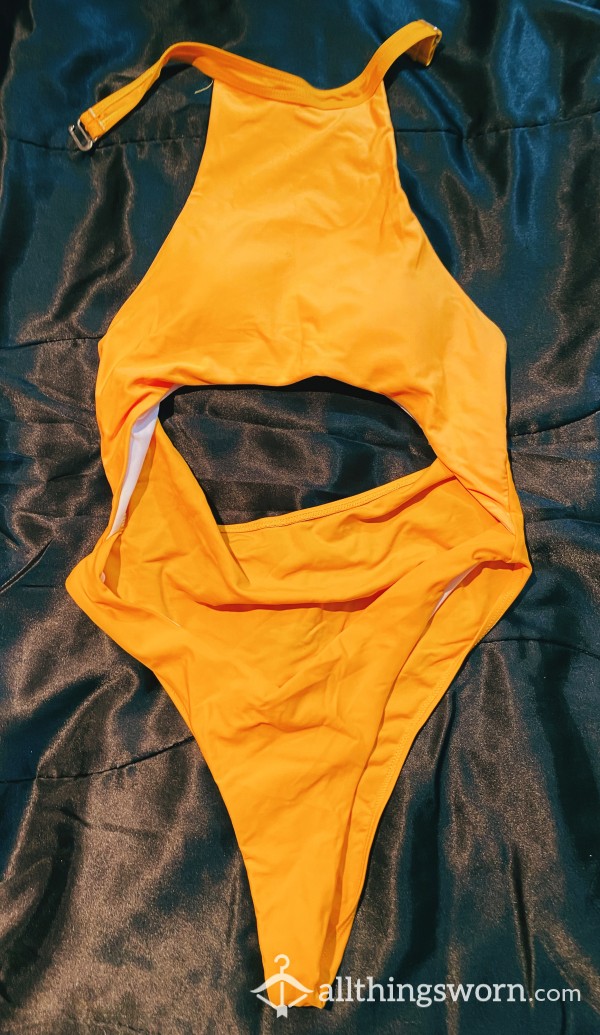 One Piece Sexy Orange Swimsuit