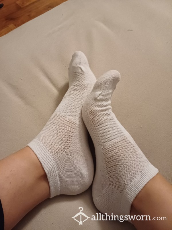One Week White Ankle Sock Wear 🥰 Worn Day And Night!