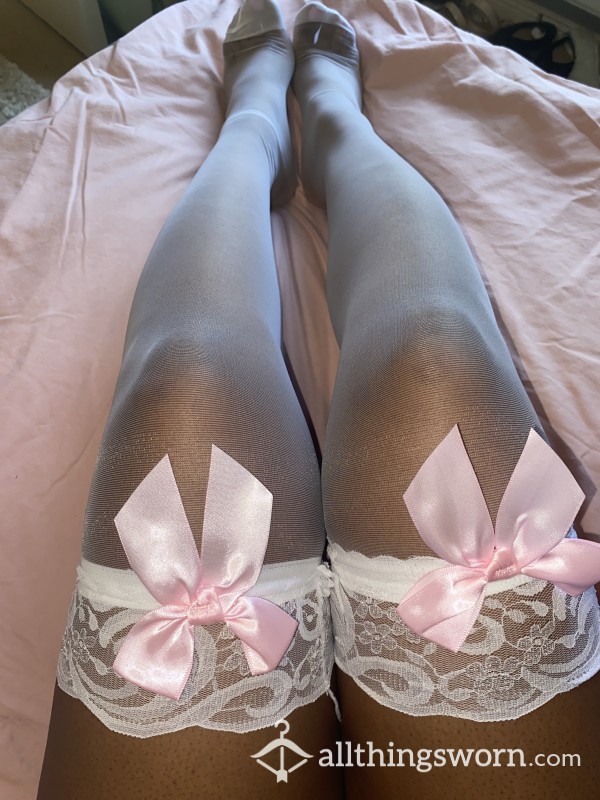 Opaque Bow Stockings
