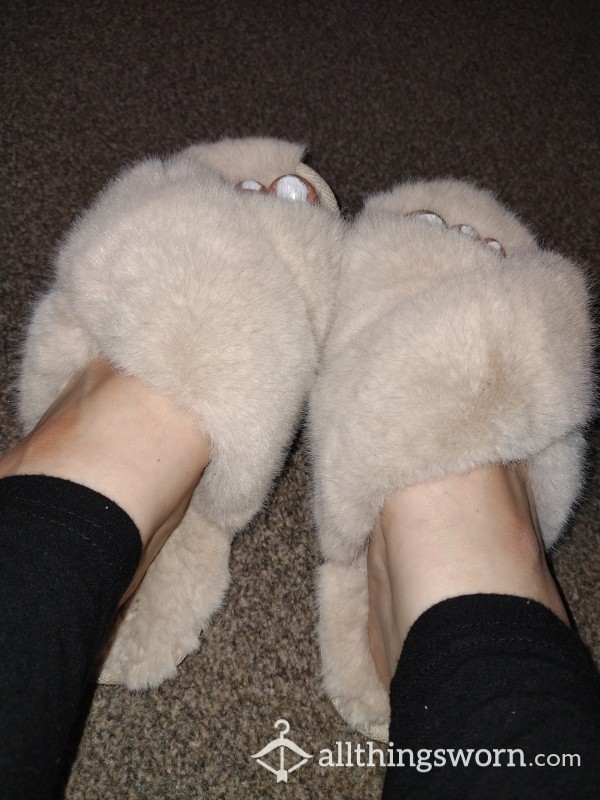 Open Toe Fluffy Slippers!