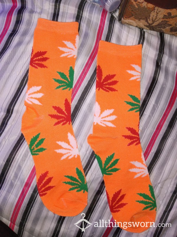 Orange 420 Socks