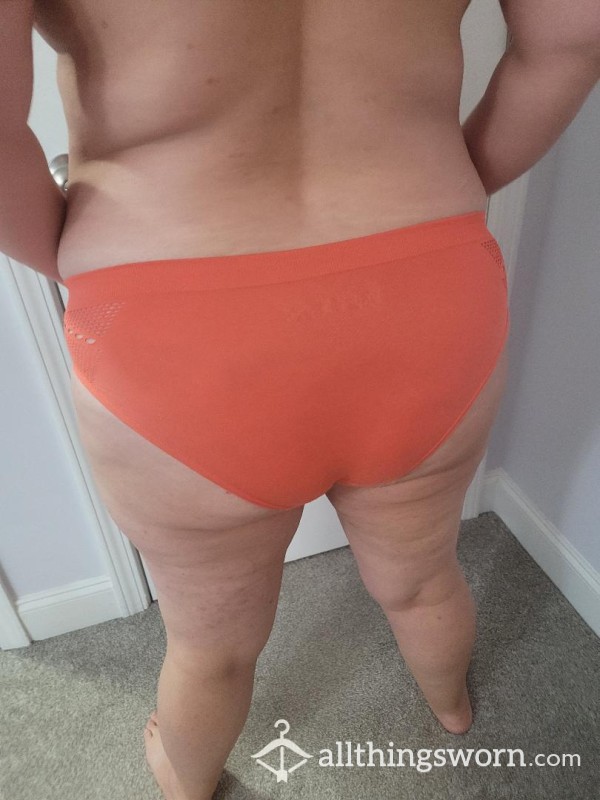 Orange Bikini Panties W/ Side Cutouts
