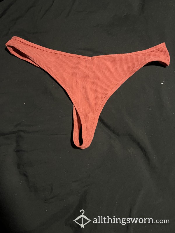 Orange Cotton Thong