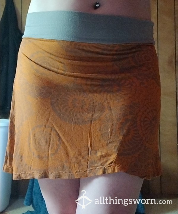 Orange & Grey Festie Skirt
