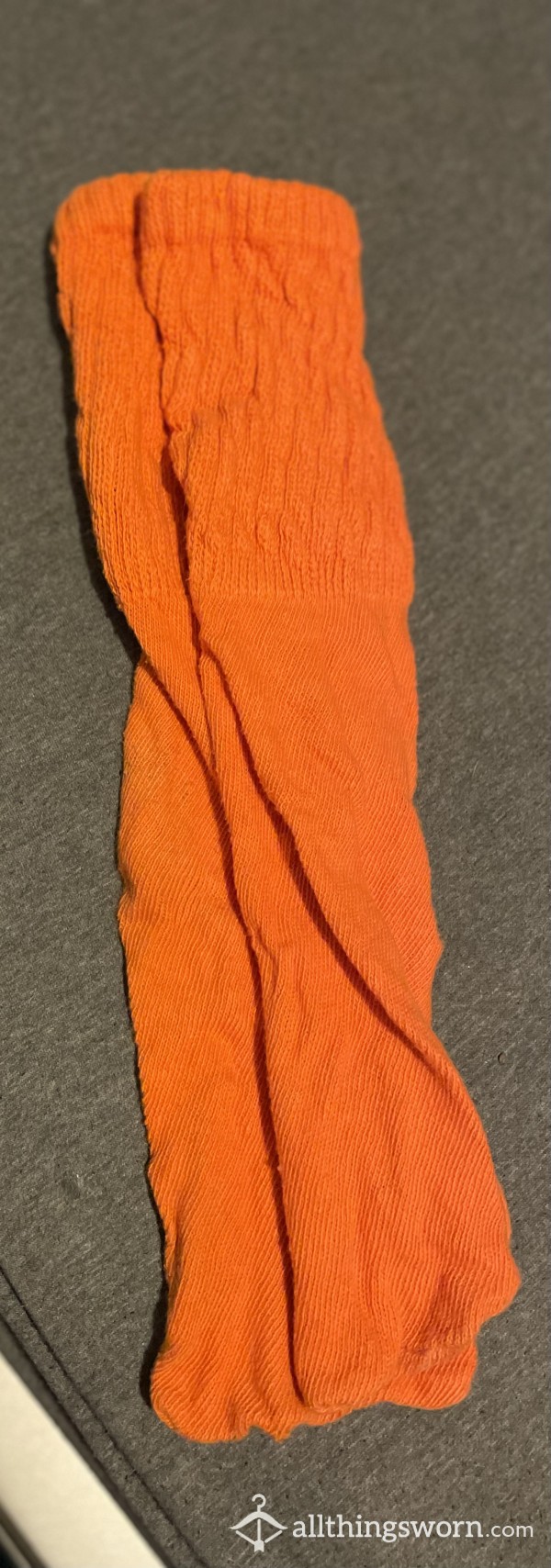 Orange Scrunchy Socks