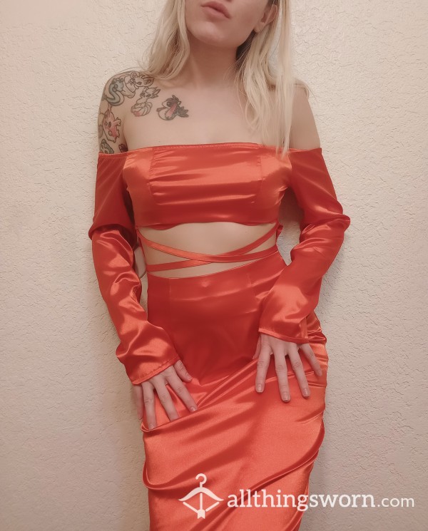 Orange Sexy Classy Dress