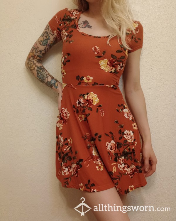 Orange Short Summer Dress