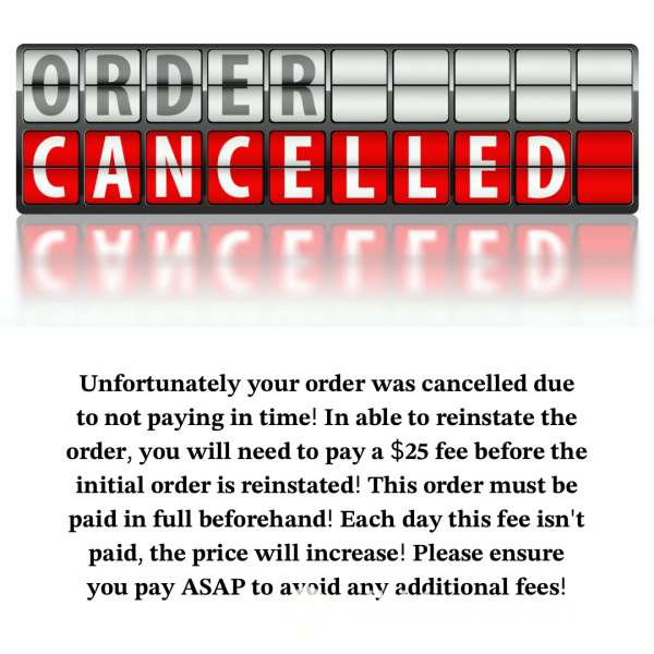 Order Cancellation Fee