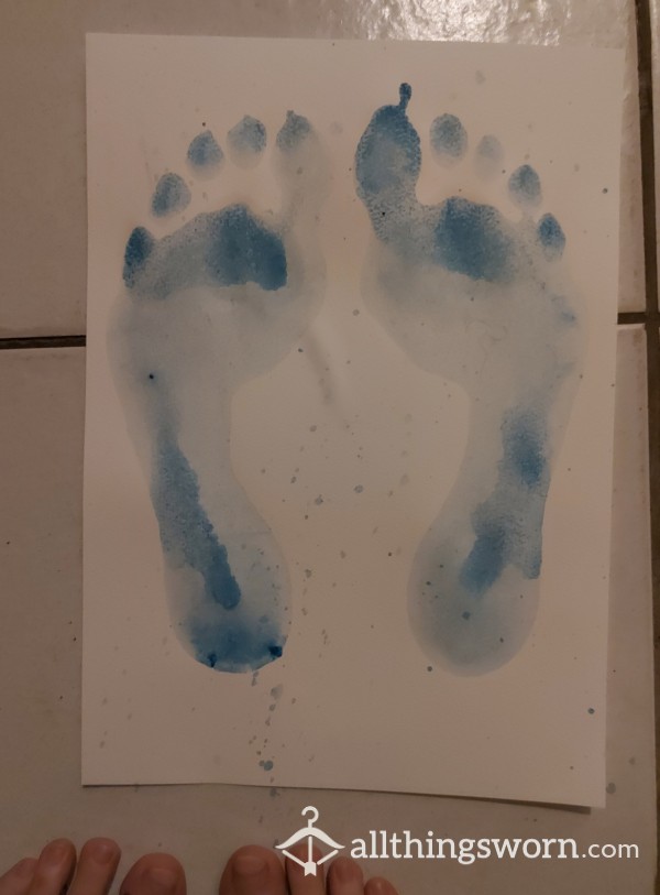 Original Watercolour Foot Prints Made To Order And Signed By Me 😏 Choose Your Colour! 🎨🖼👣