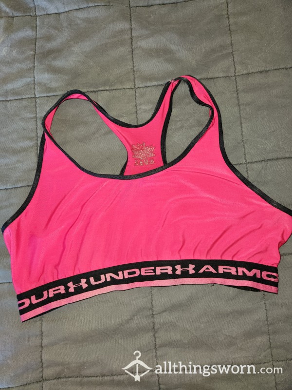 Over 5 Years Old Under Armour Sports Bra Pink And Black