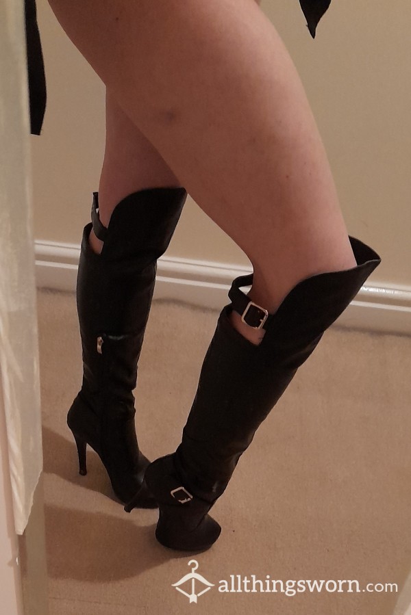 Over The Knee Boots With Straps