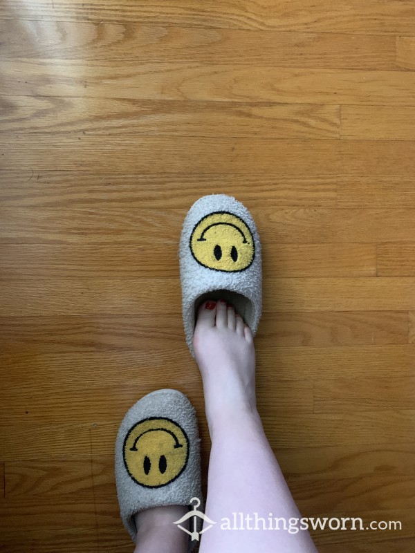 Overworn Smiley Slippers