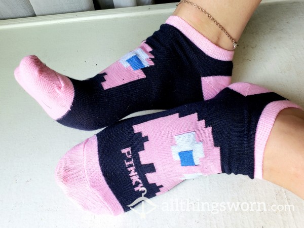 Pac-Man Pinky Ankle Socks😁💕