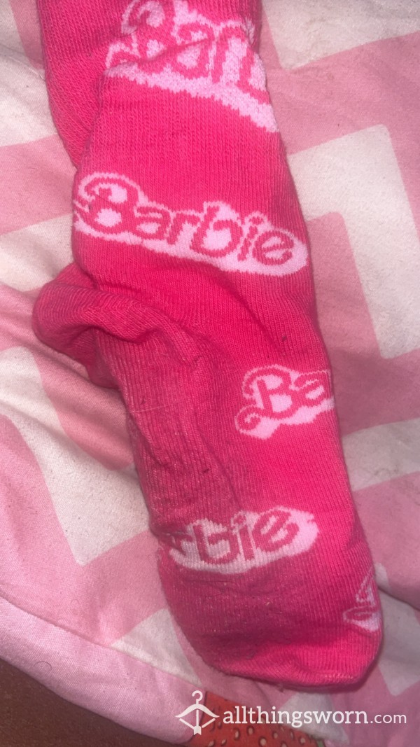 Pair Of Pink Socks Worn