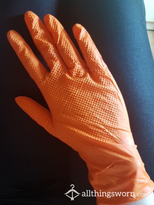 Pair Of Worn Tight Rubber Gloves Hand Fetish Glove Fetish
