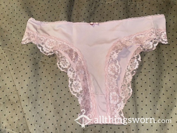 Pale Pink Hanes Polyester Panties