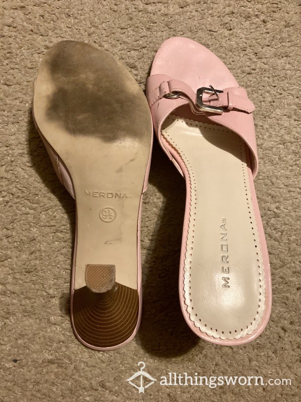Pale Pink High Heel Sandals