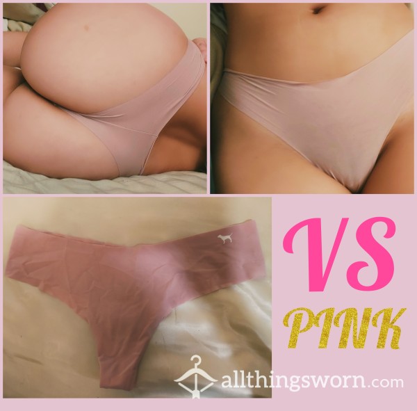 Pale Pink Stretch VS PINK Thong! 💕🍑 (24hr Wear, Play, Pics Of Wear + Free US Shipping!)