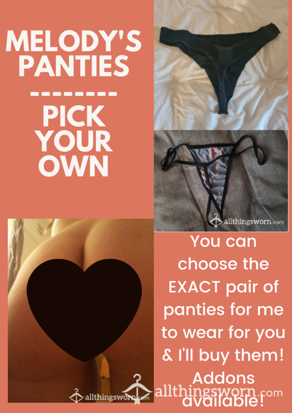Pick Your Own Panties - Choose A Pair Of Underwear For Me To Buy And I'll Wear Them Especially For You! Addons Available.