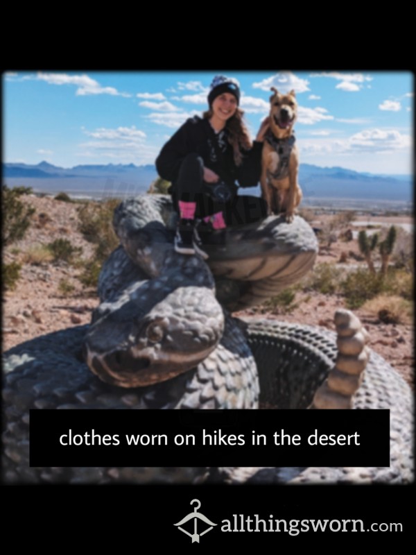 Panties, Socks And Bras  Worn Hiking  In The Desert