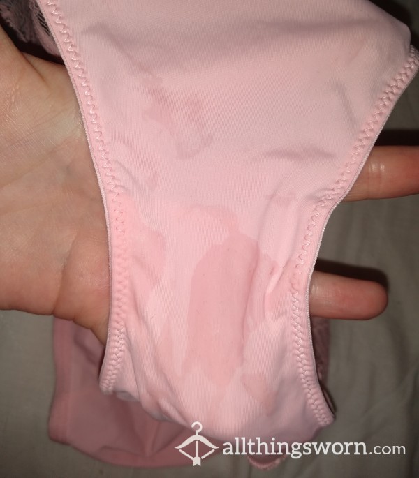 BBW Panty Stuffing Photos 🌸 Pink Panties, Thunder Thighs, Hairy Pussy 🌸 3 Pics Total